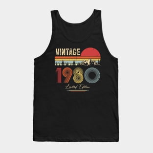 40th Birthday Shirt Women, 40th Birthday Gifts for Women, Vintage 1980 Shirt, Over the Hill, Big 4 0, Party Tees, 40 Years of Being Awesome Tank Top